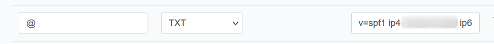 Beispiel für SPF DNS Eintrag